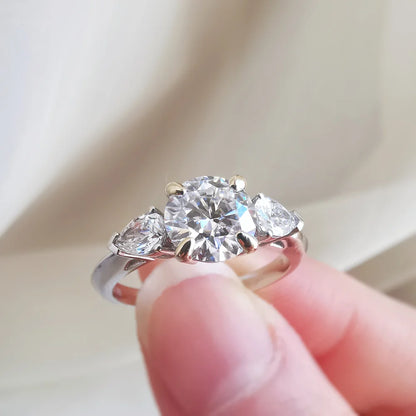 The Audrey Round Moissanite Ring