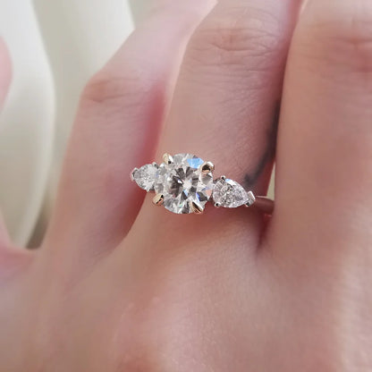 The Audrey Round Moissanite Ring