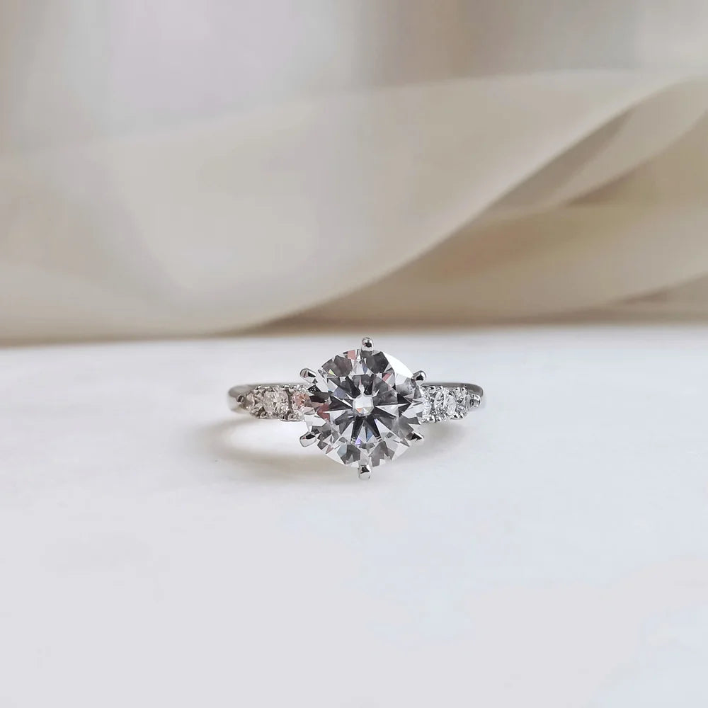 18K Adalee Moissanite Ring