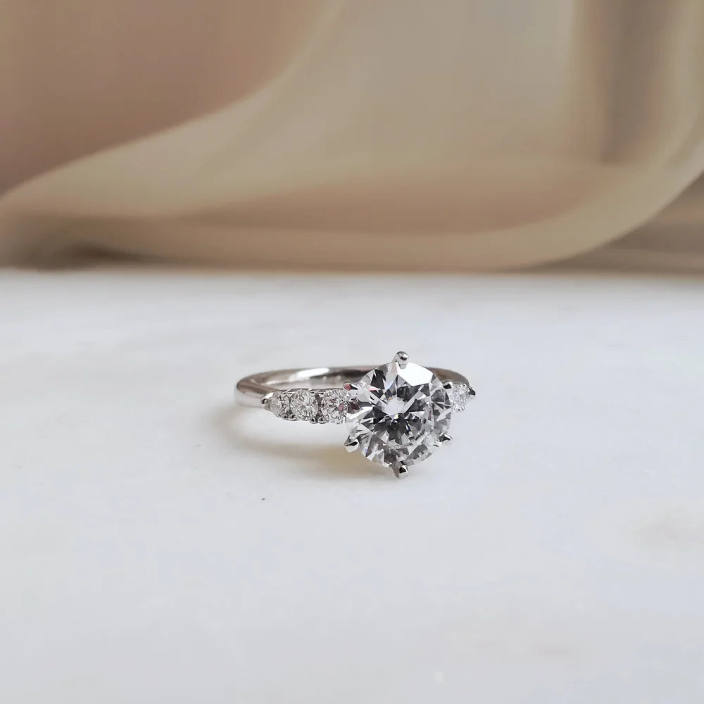 18K Adalee Moissanite Ring
