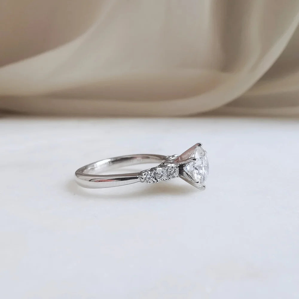 18K Adalee Moissanite Ring