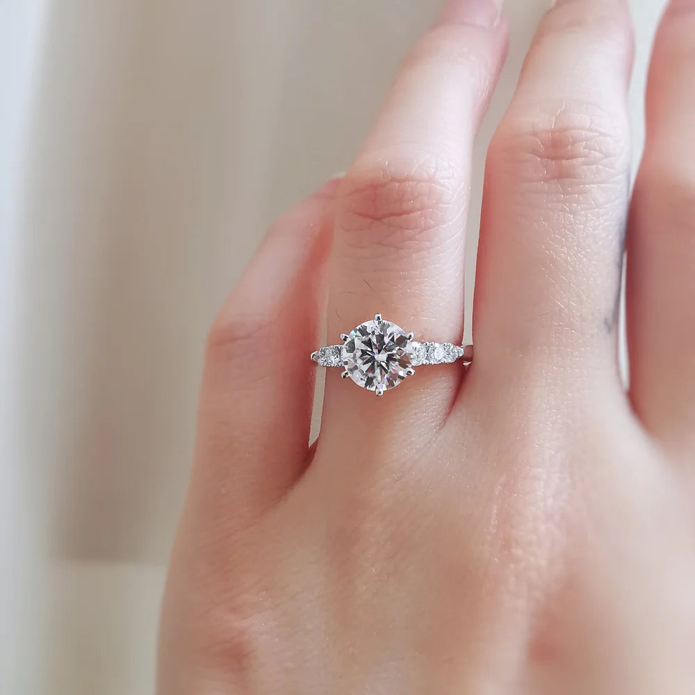 18K Adalee Moissanite Ring