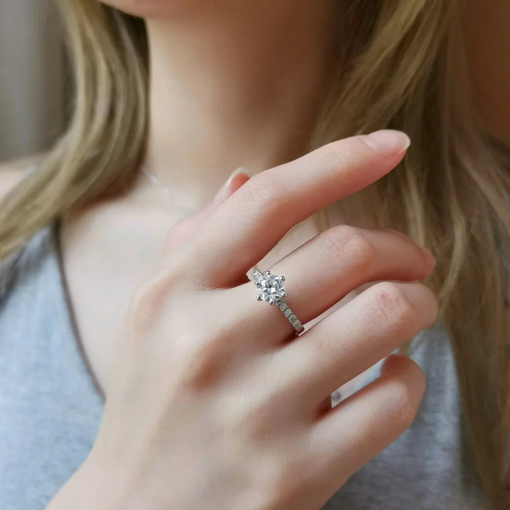 18K Trisha Moissanite Ring