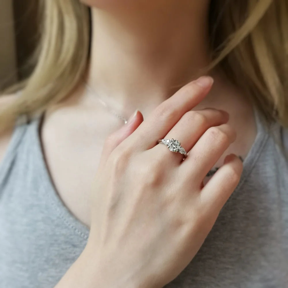 The Audrey Round Moissanite Ring
