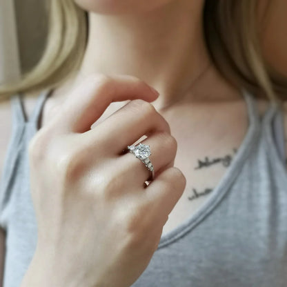 18K Adalee Moissanite Ring