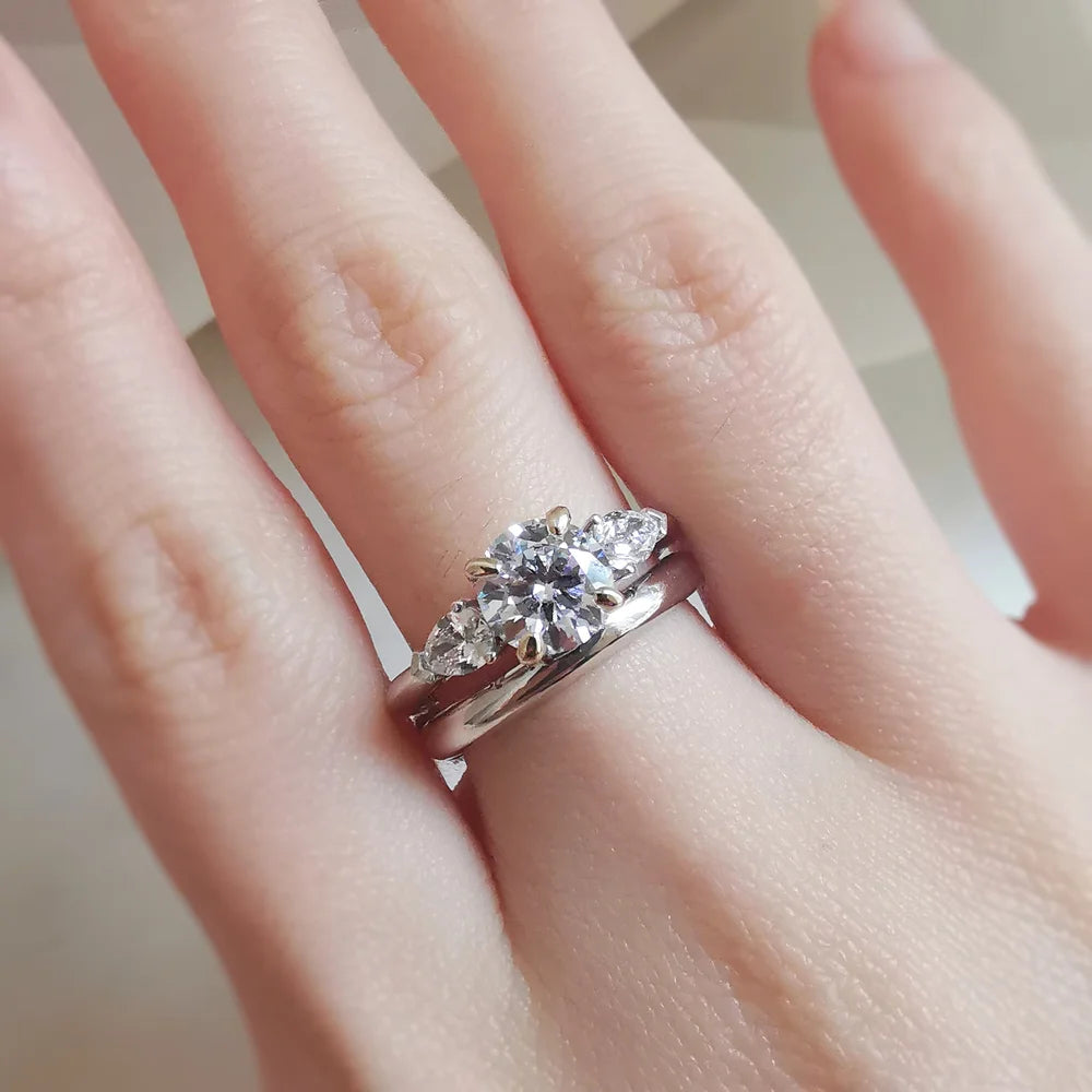The Audrey Round Moissanite Ring