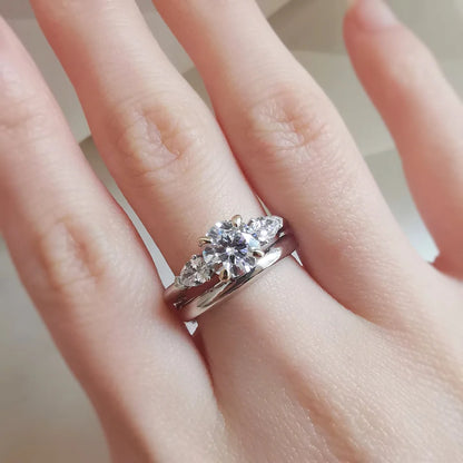 The Audrey Round Moissanite Ring
