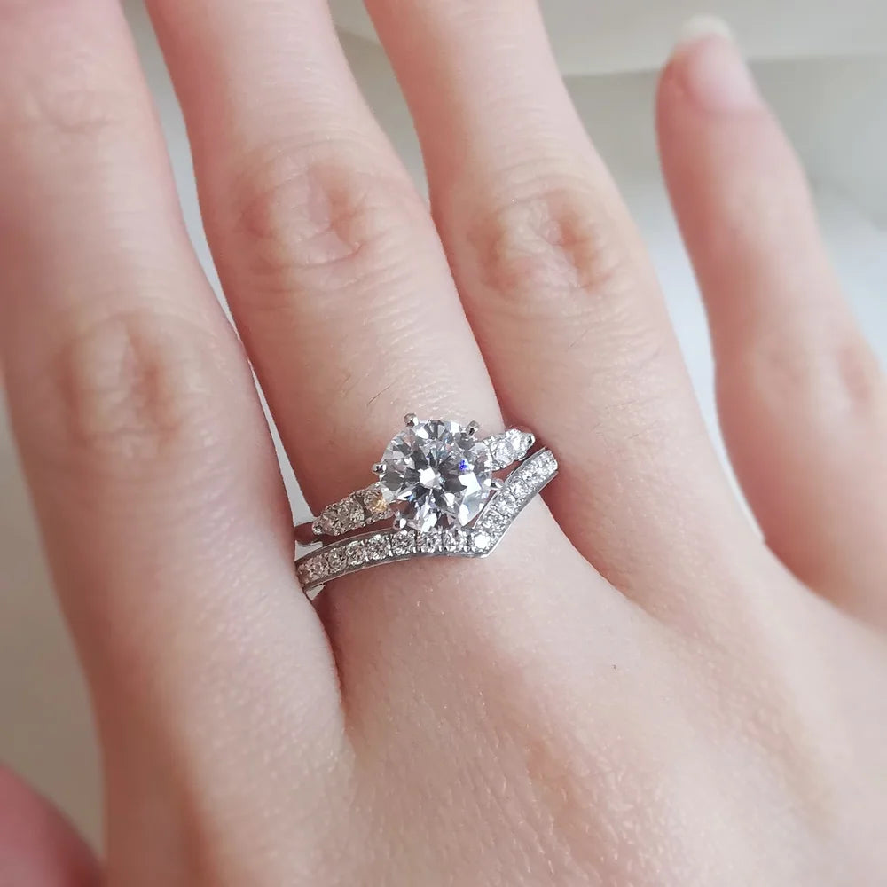 18K Adalee Moissanite Ring