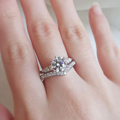 18K Adalee Moissanite Ring