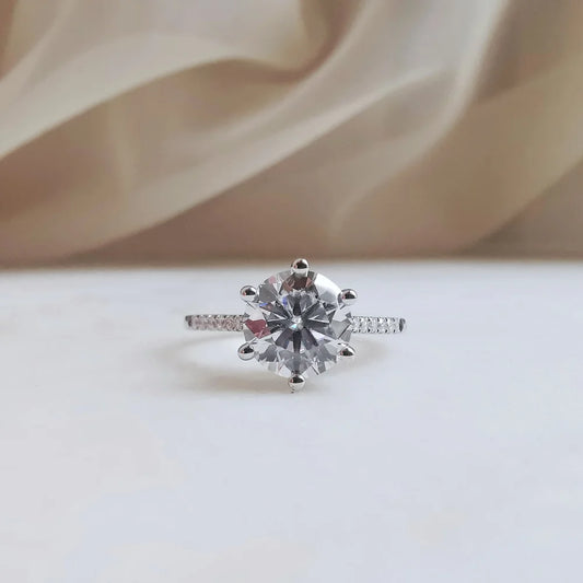 18K Carla Moissanite Ring