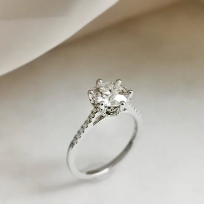 18K Carla Moissanite Ring