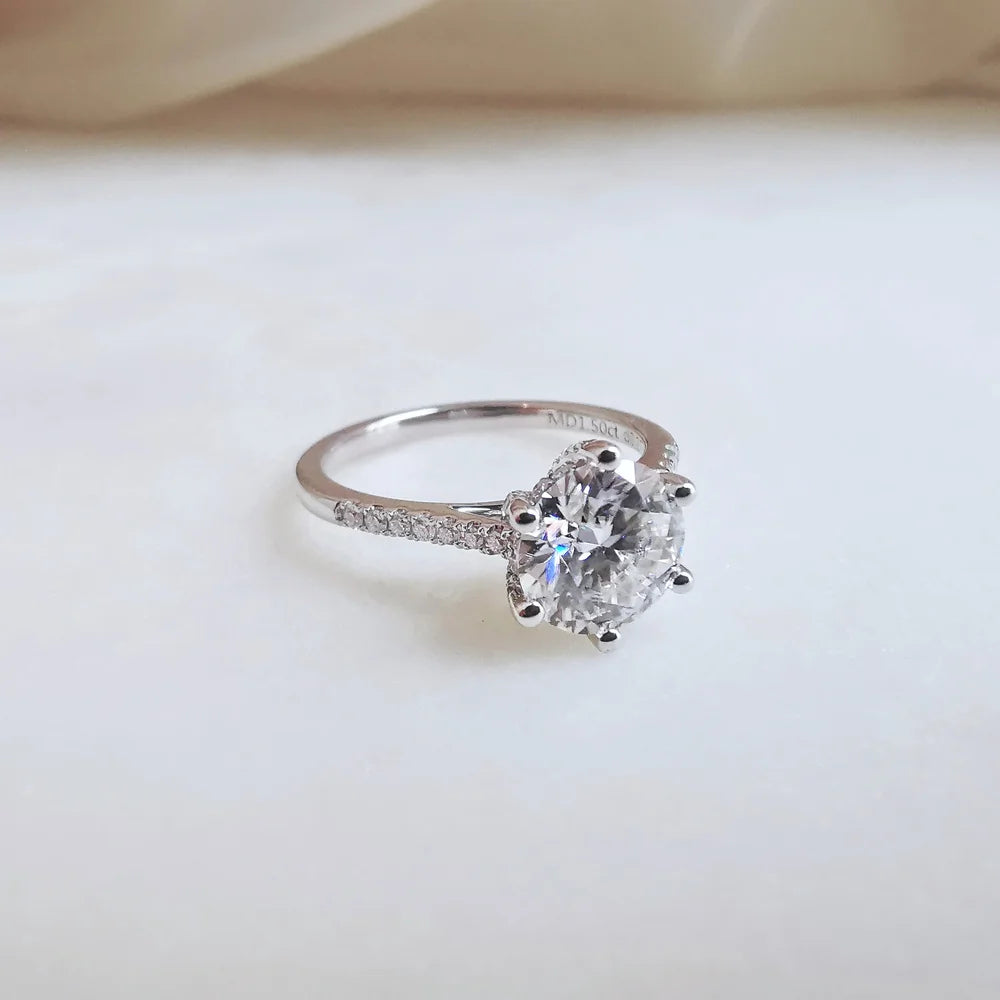 18K Carla Moissanite Ring