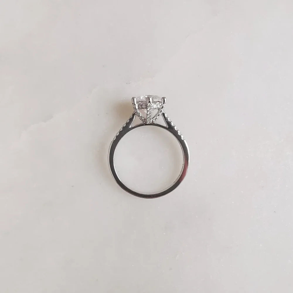 18K Carla Moissanite Ring