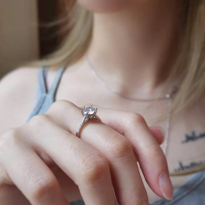 18K Carla Moissanite Ring