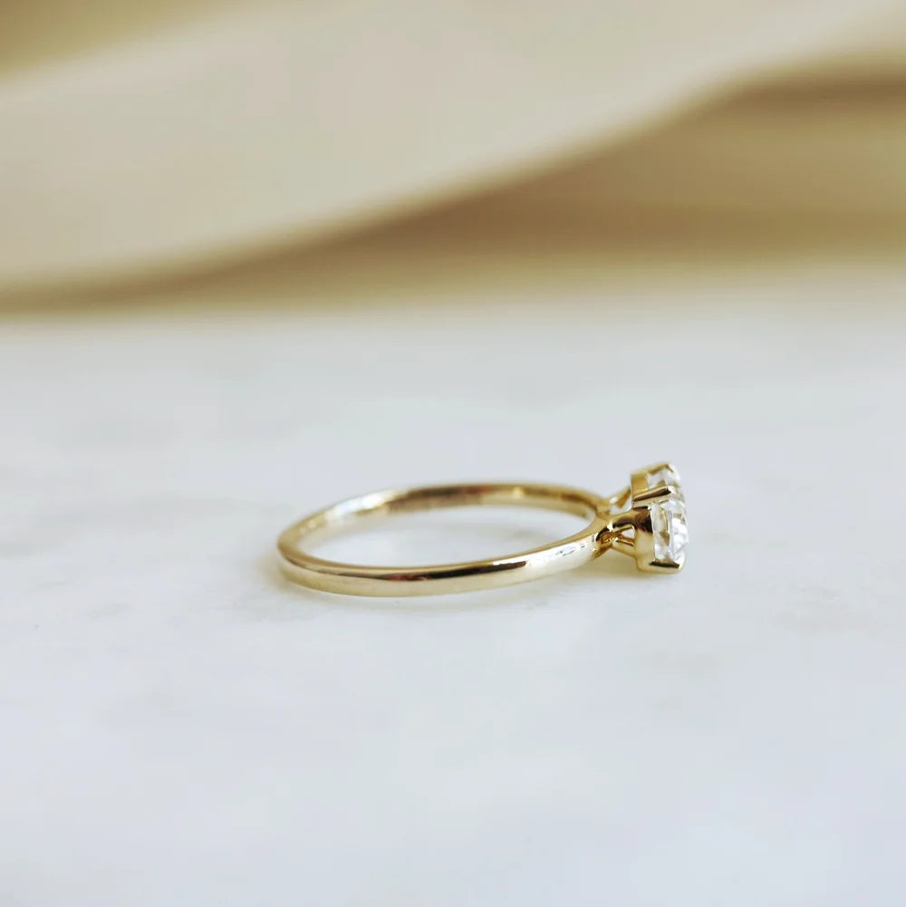 14K Genesis Moisssanite Ring