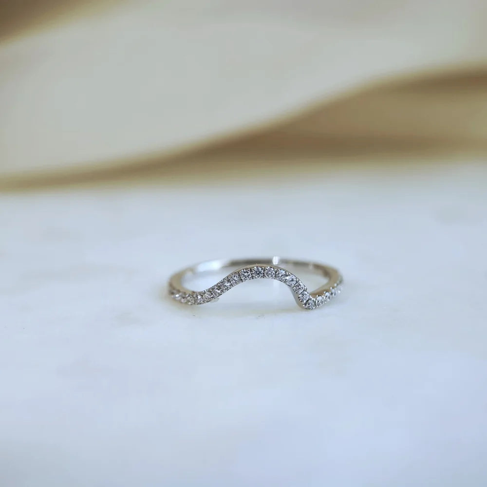 Callie Moissanite Ring Matching U Curve Band