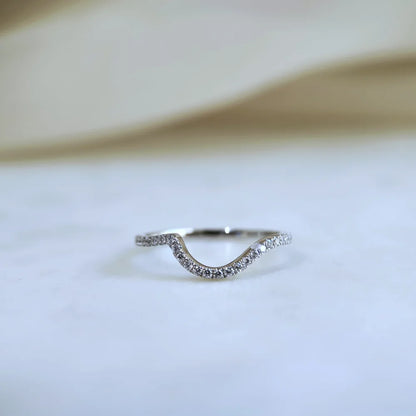Callie Moissanite Ring Matching U Curve Band