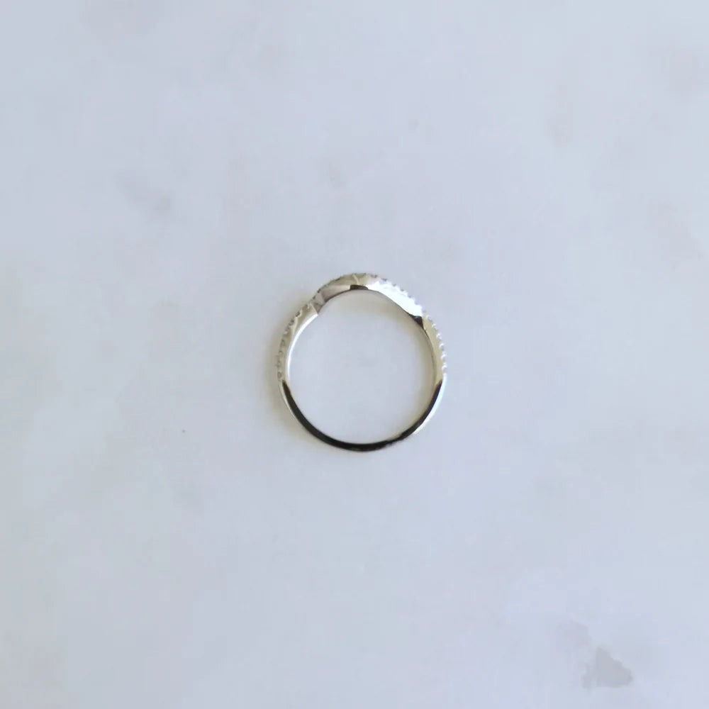 Callie Moissanite Ring Matching U Curve Band