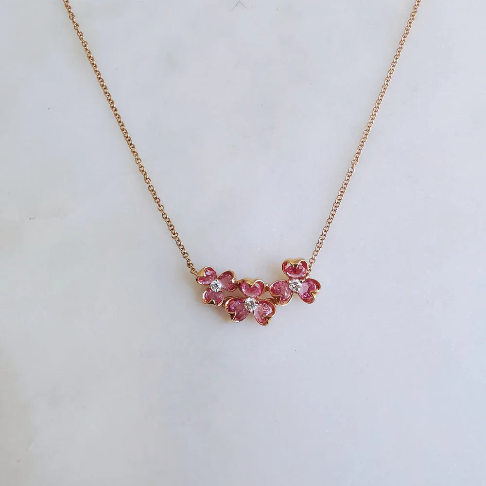 18K Ayla Pink Sapphire Necklace