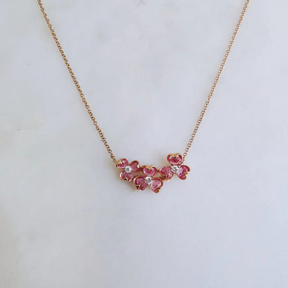 18K Ayla Pink Sapphire Necklace