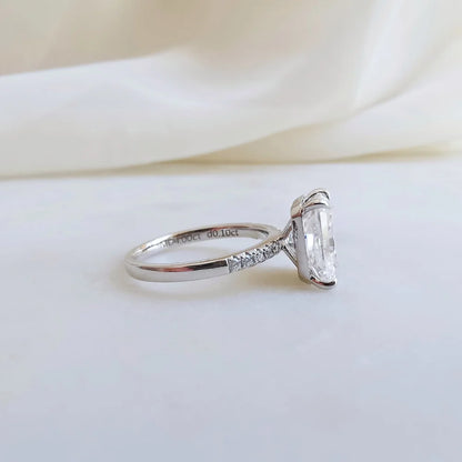 14K Radiant Cut Moissanite Ring