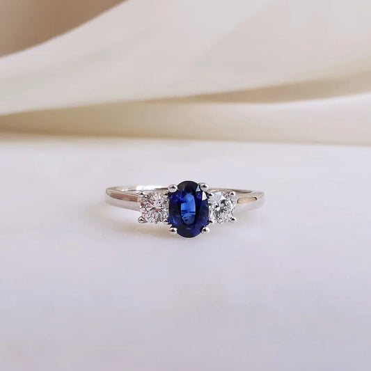 18K Bentley Blue Sapphire Ring