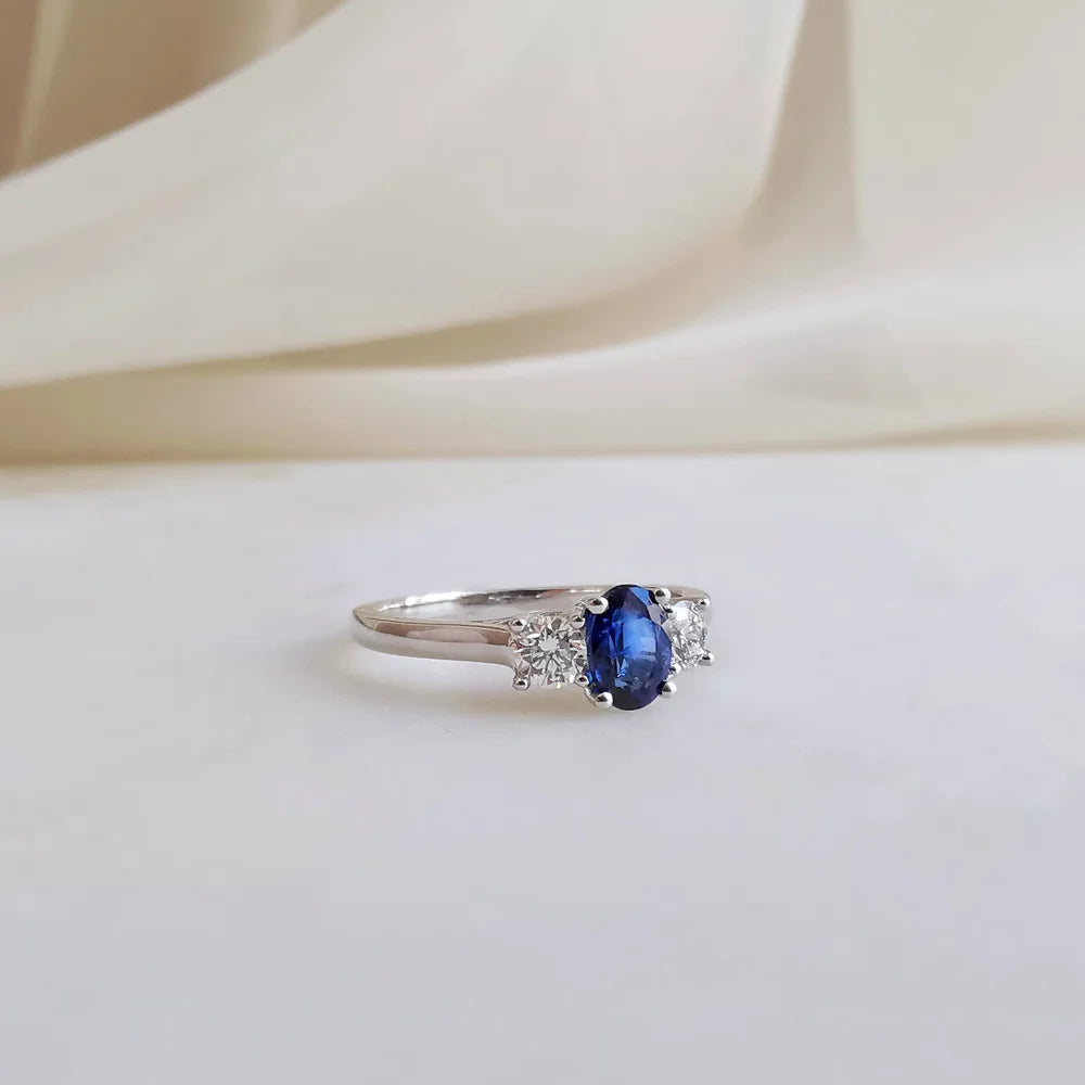 18K Bentley Blue Sapphire Ring