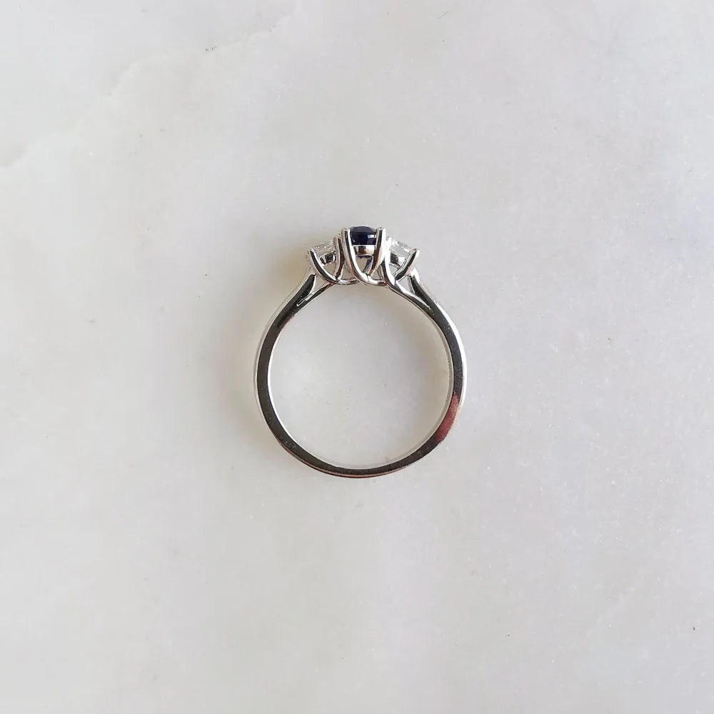 18K Bentley Blue Sapphire Ring