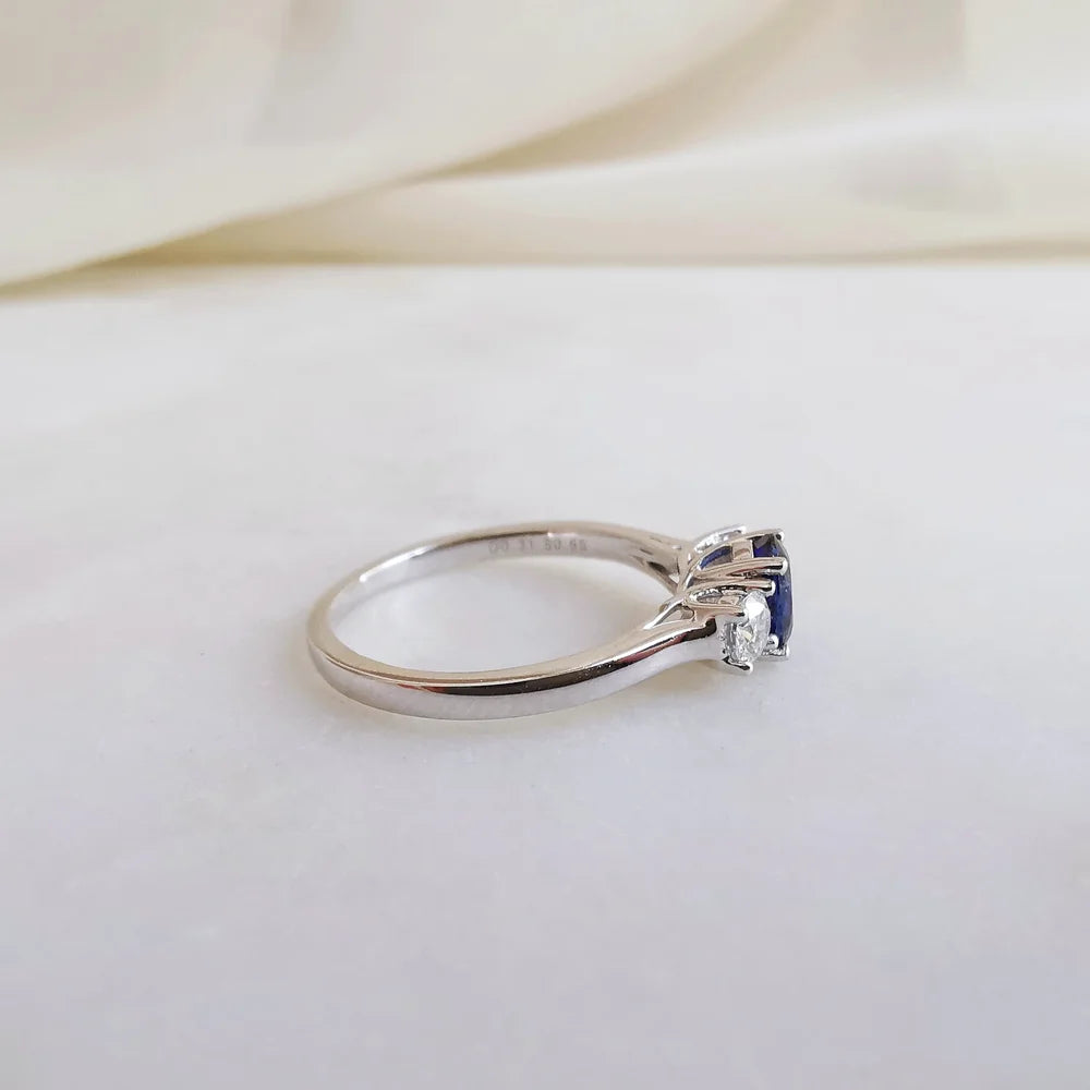 18K Bentley Blue Sapphire Ring