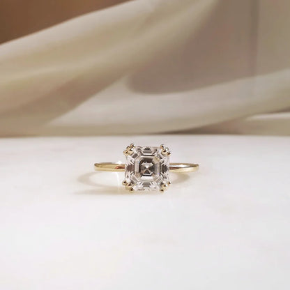 14K Gabriel Moissanite Ring