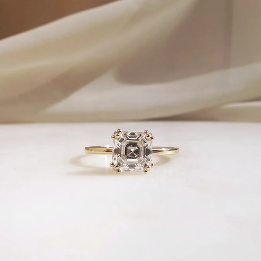14K Gabriel Moissanite Ring