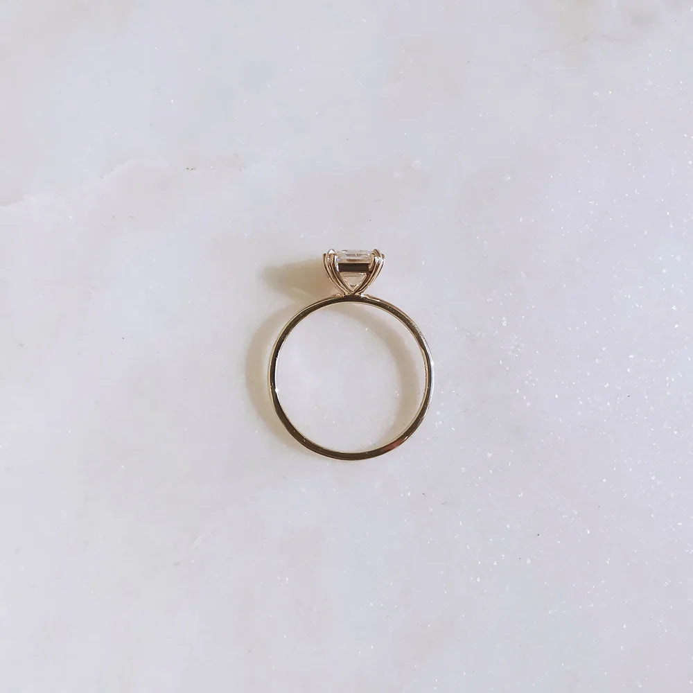 14K Gabriel Moissanite Ring