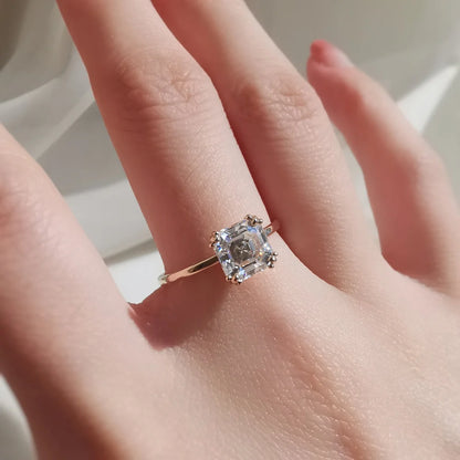14K Gabriel Moissanite Ring