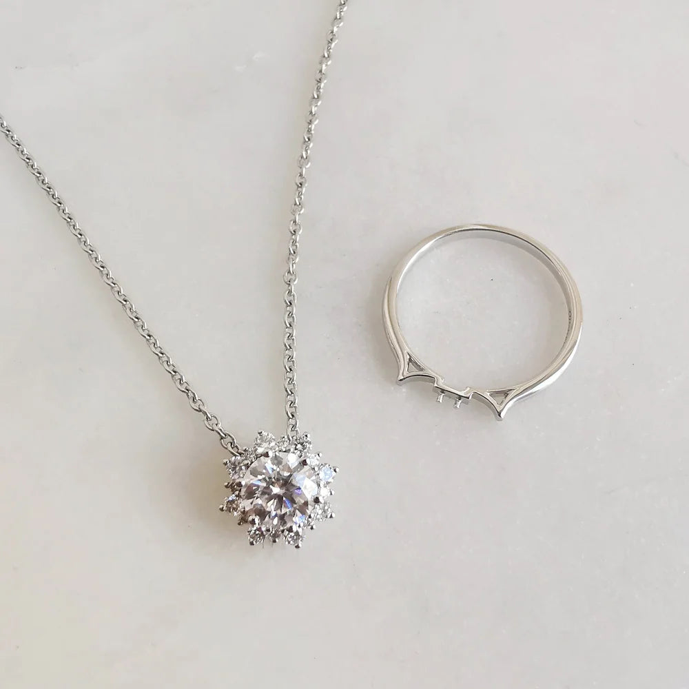 2-in-1 Kylie Moissanite Pendant to Ring