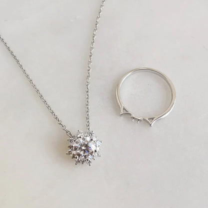 2-in-1 Kylie Moissanite Pendant to Ring