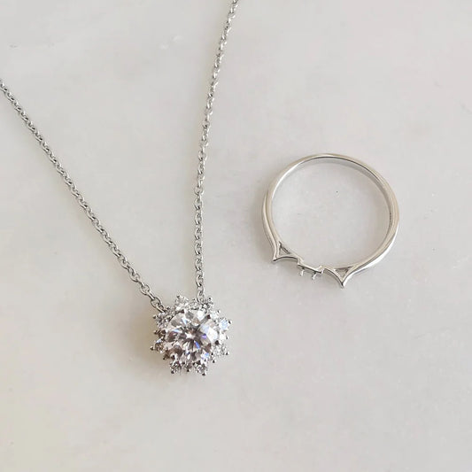 2-in-1 Kylie Moissanite Pendant to Ring