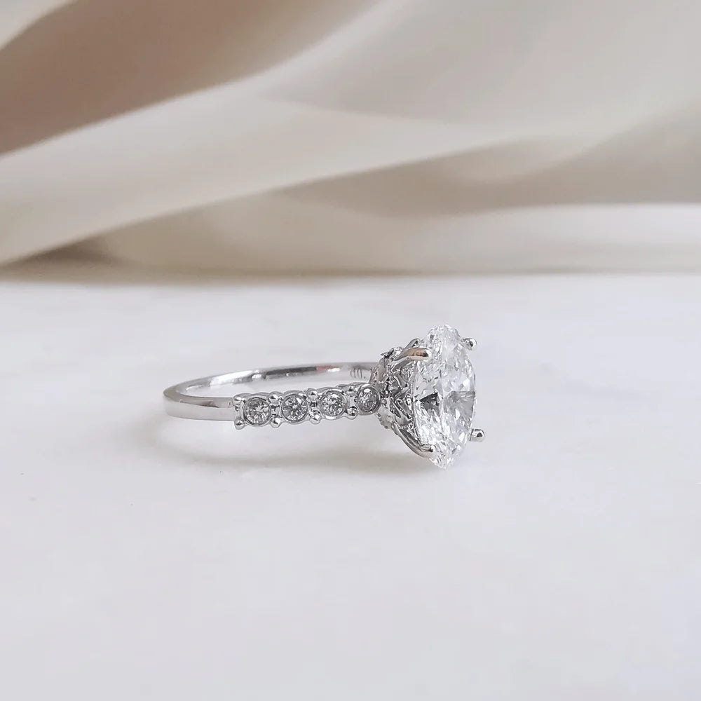 18K Dylan Lab-Diamond Engagement Ring