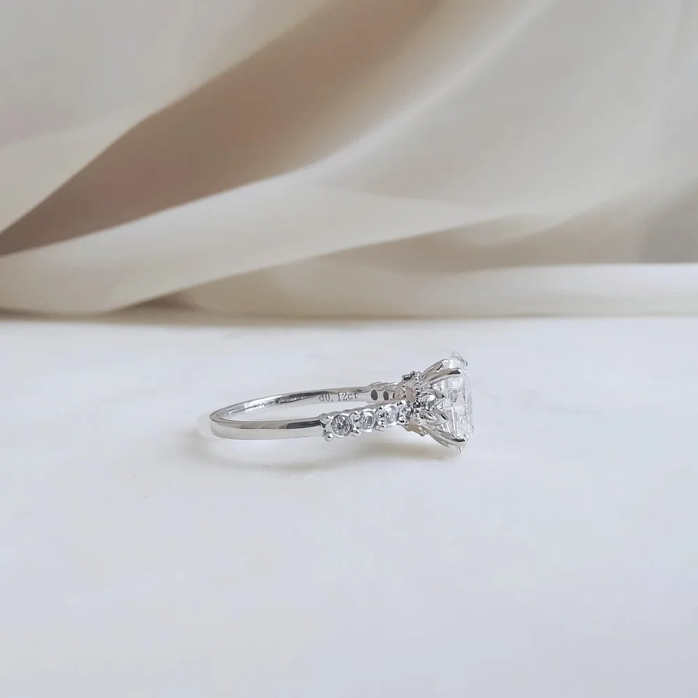 18K Dylan Lab-Diamond Engagement Ring