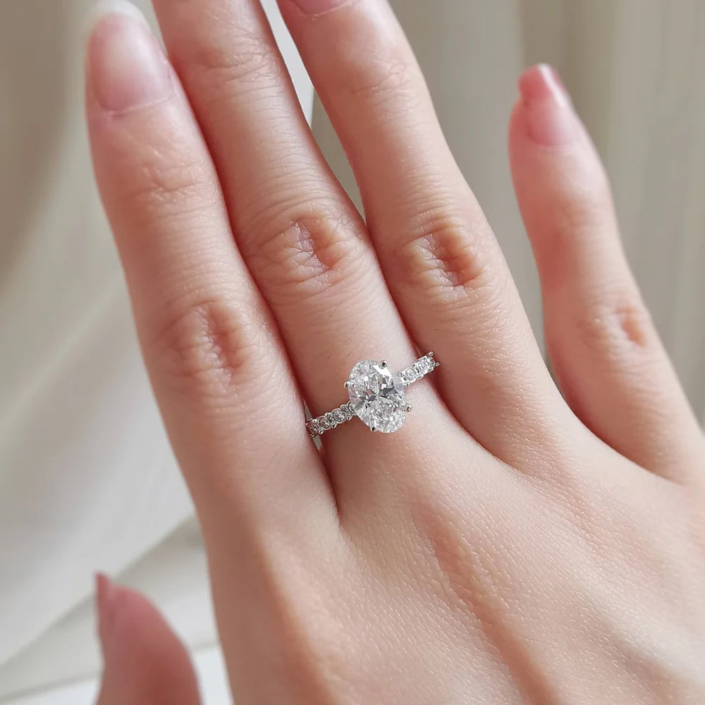 18K Dylan Lab-Diamond Engagement Ring