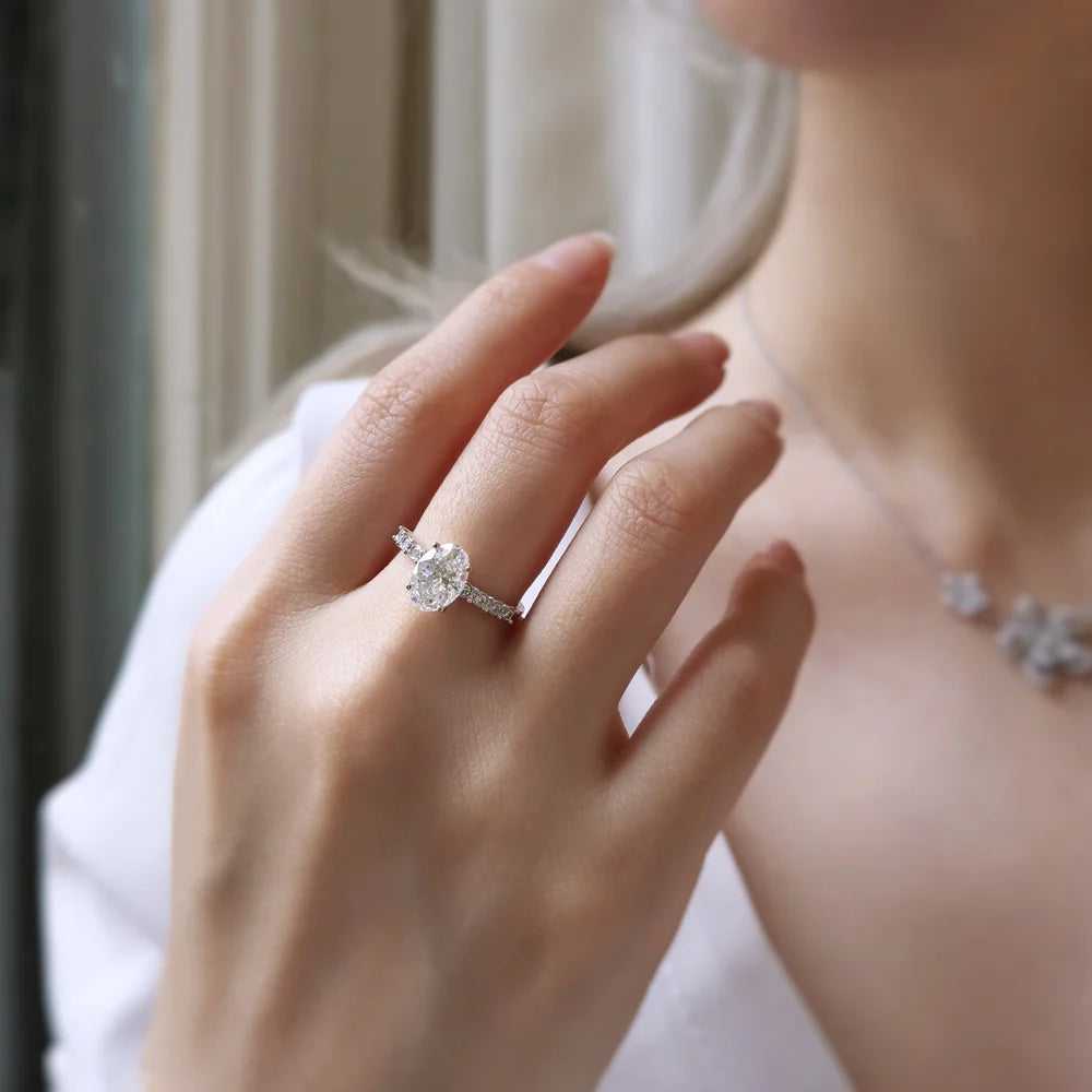18K Dylan Lab-Diamond Engagement Ring