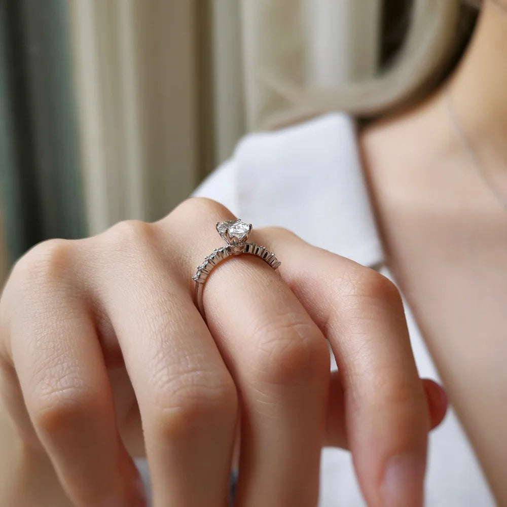 18K Dylan Lab-Diamond Engagement Ring