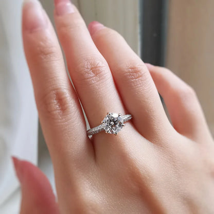 18K Duffy Lab Diamond Engagement Ring