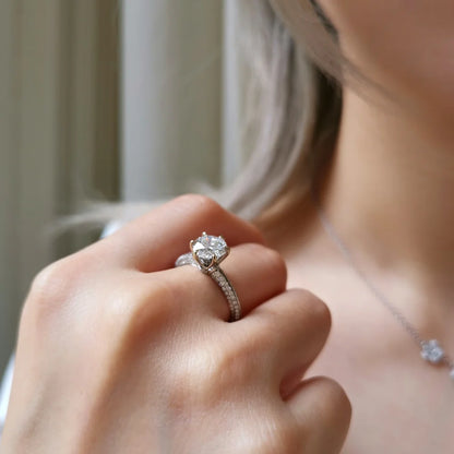 18K Duffy Lab Diamond Engagement Ring