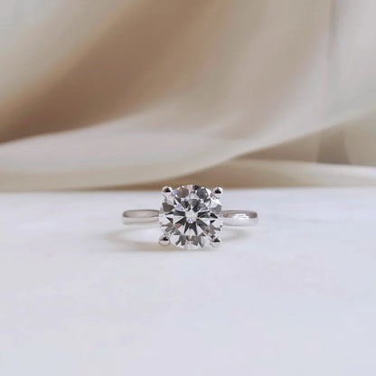 18K Lucille Moissanite Ring