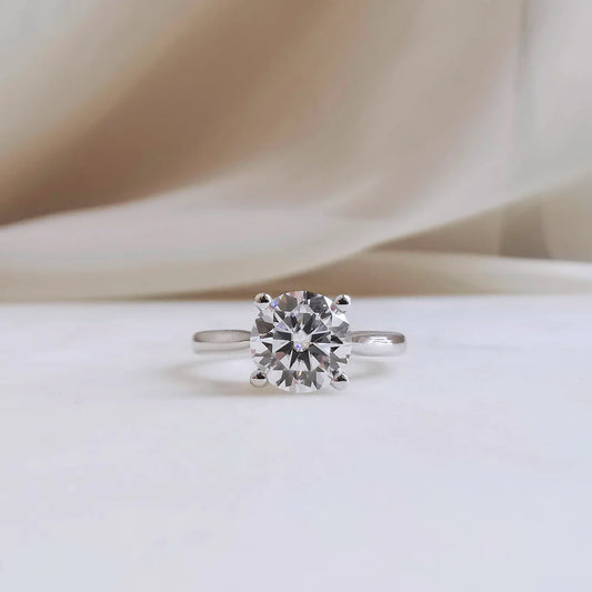 18K Lucille Moissanite Ring