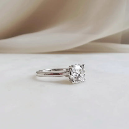18K Lucille Moissanite Ring