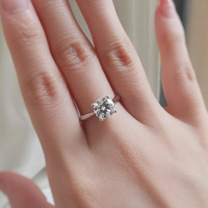 18K Lucille Moissanite Ring