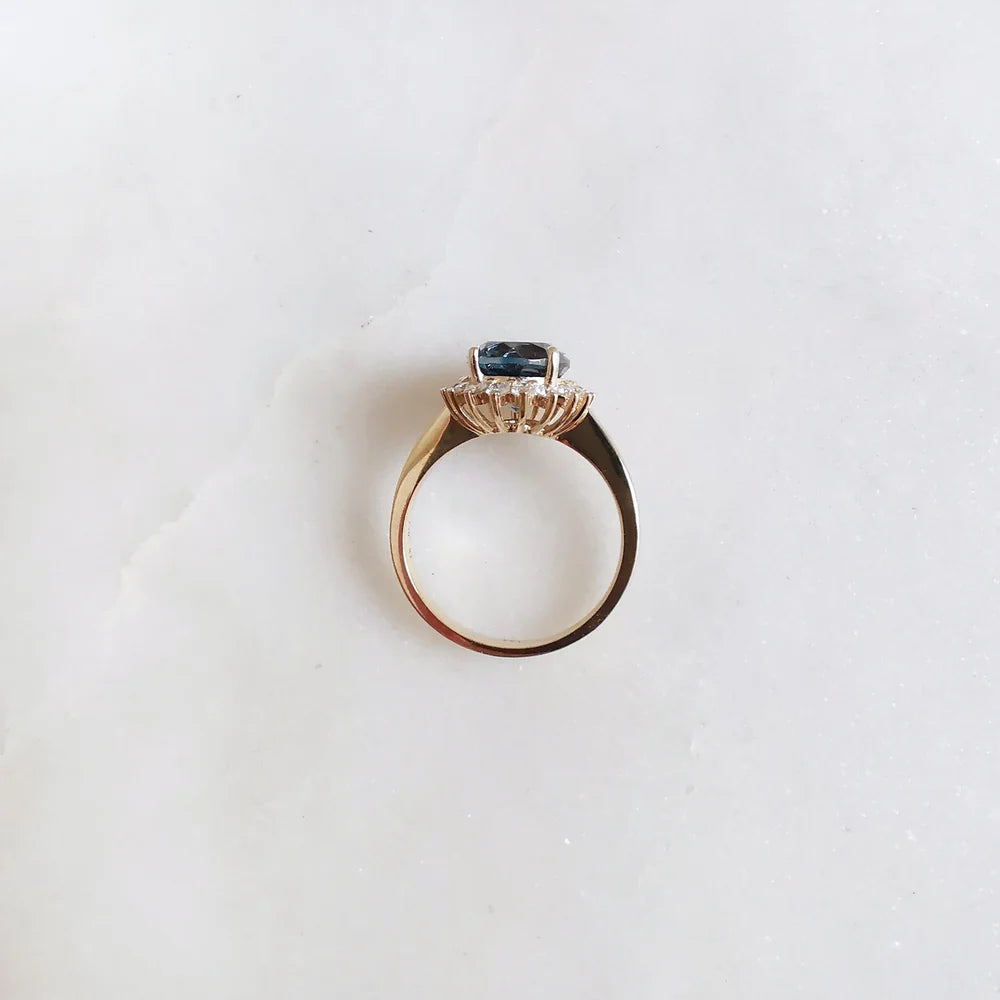 18K Bluebell Blue Topaz Ring