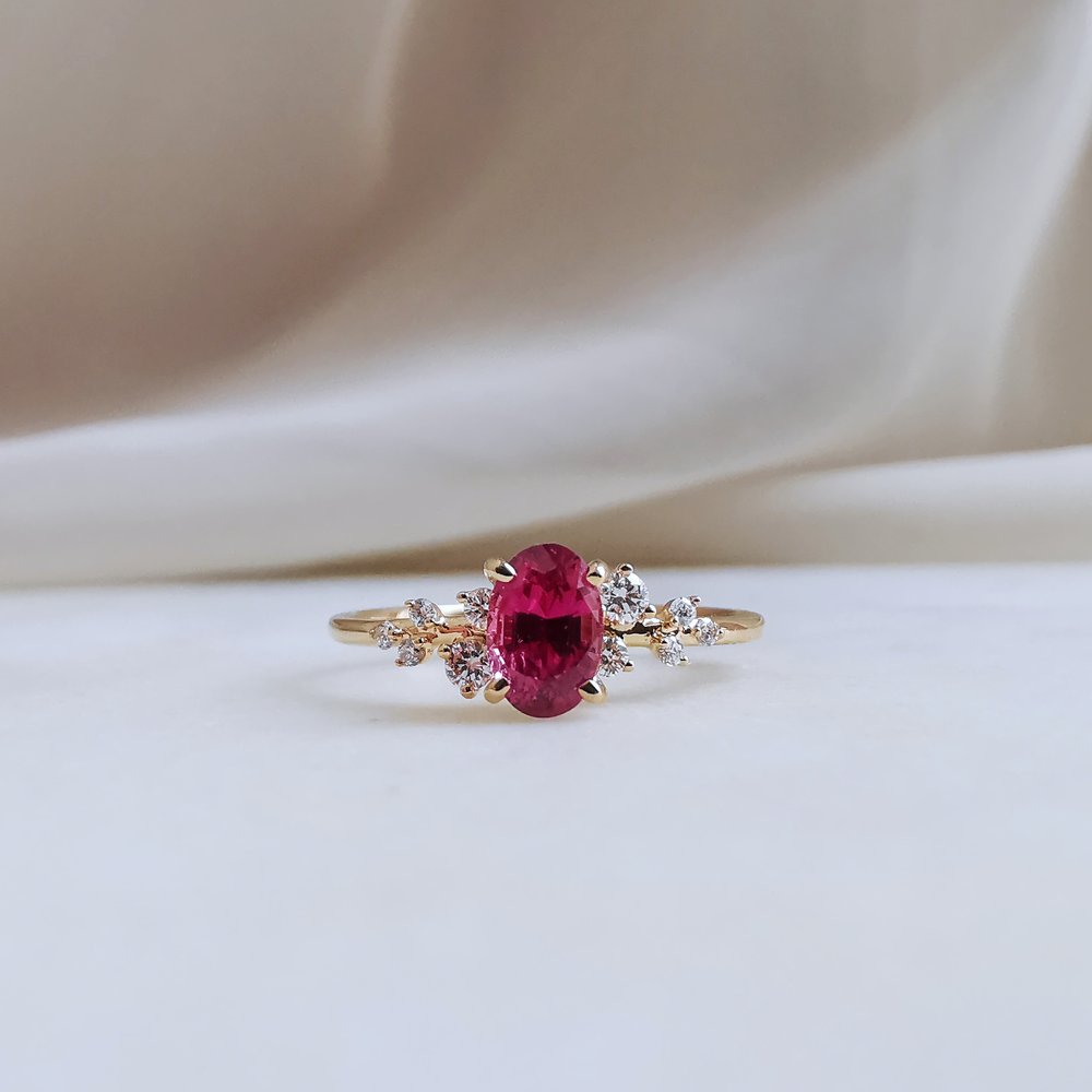 18K Gardenia Pink Sapphire Ring - Custom Made Only (4-6 Weeks)