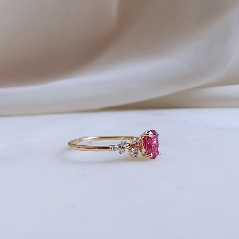 18K Gardenia Pink Sapphire Ring - Custom Made Only (4-6 Weeks)